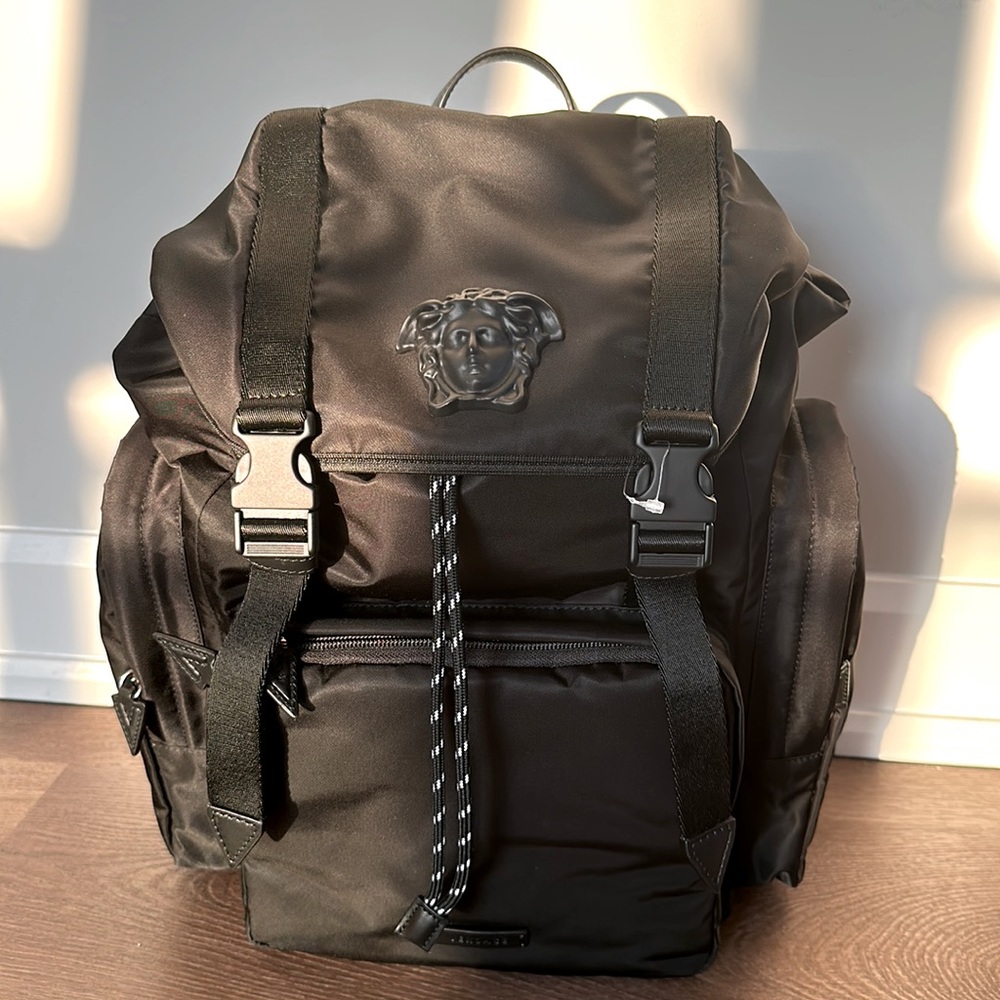 NWOT VERSACE La Medusa Nylon Backpack
